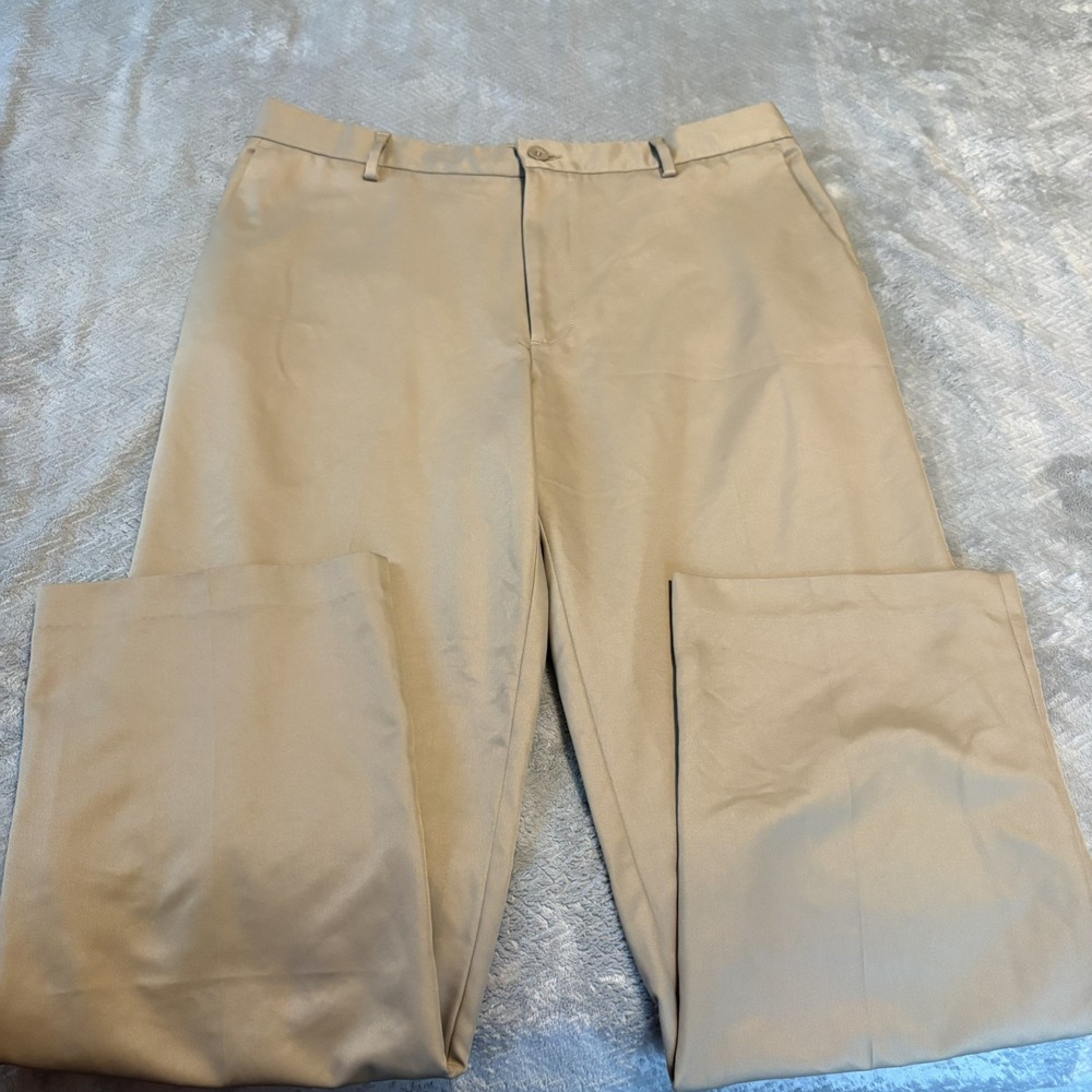 Dockers D2 Khaki Pants Mens 36x32 Tan Flat Front Classic Fit Chinos